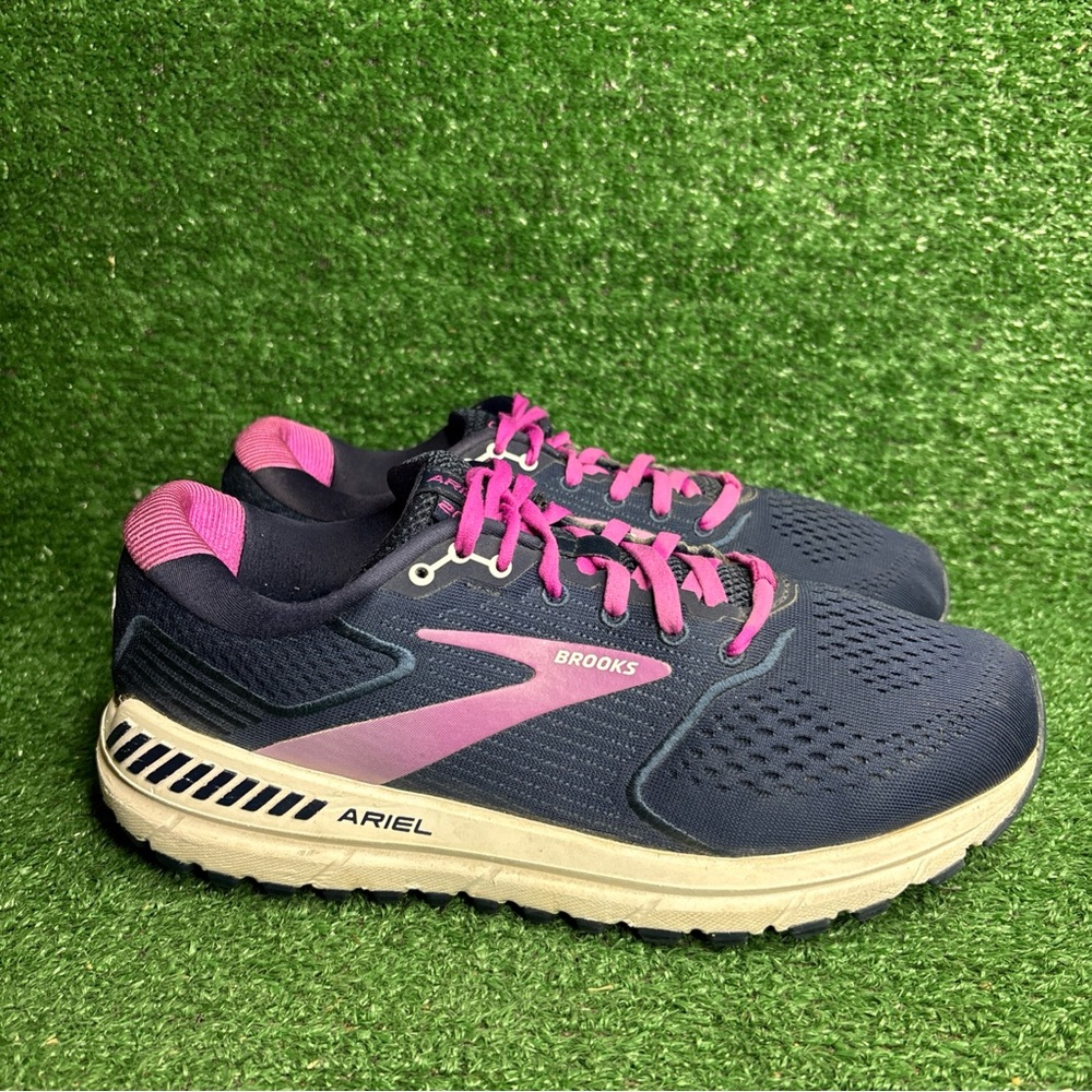 Brooks Womens Ariel 20 Blue Running Shoes Sneakers Size 9.5 D Wide
